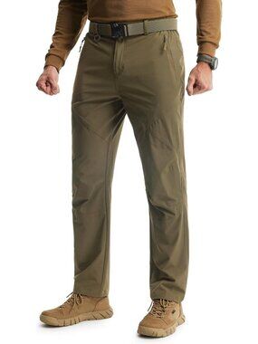 Brown Quick Dry Stretchy Hiking Pants for Men - Ideal Travel Gear